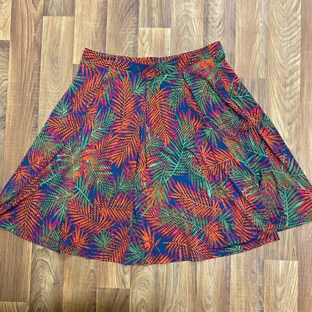 LuLaRoe Tropical Print Madison Skirt Size XL